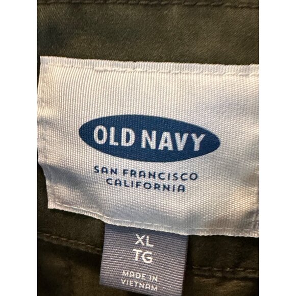 Old Navy Mens Camouflage Bomber Jacket Size XL Cotton & Polyester Blend Green - Picture 5 of 16